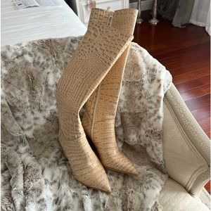 Pair of real leather boots